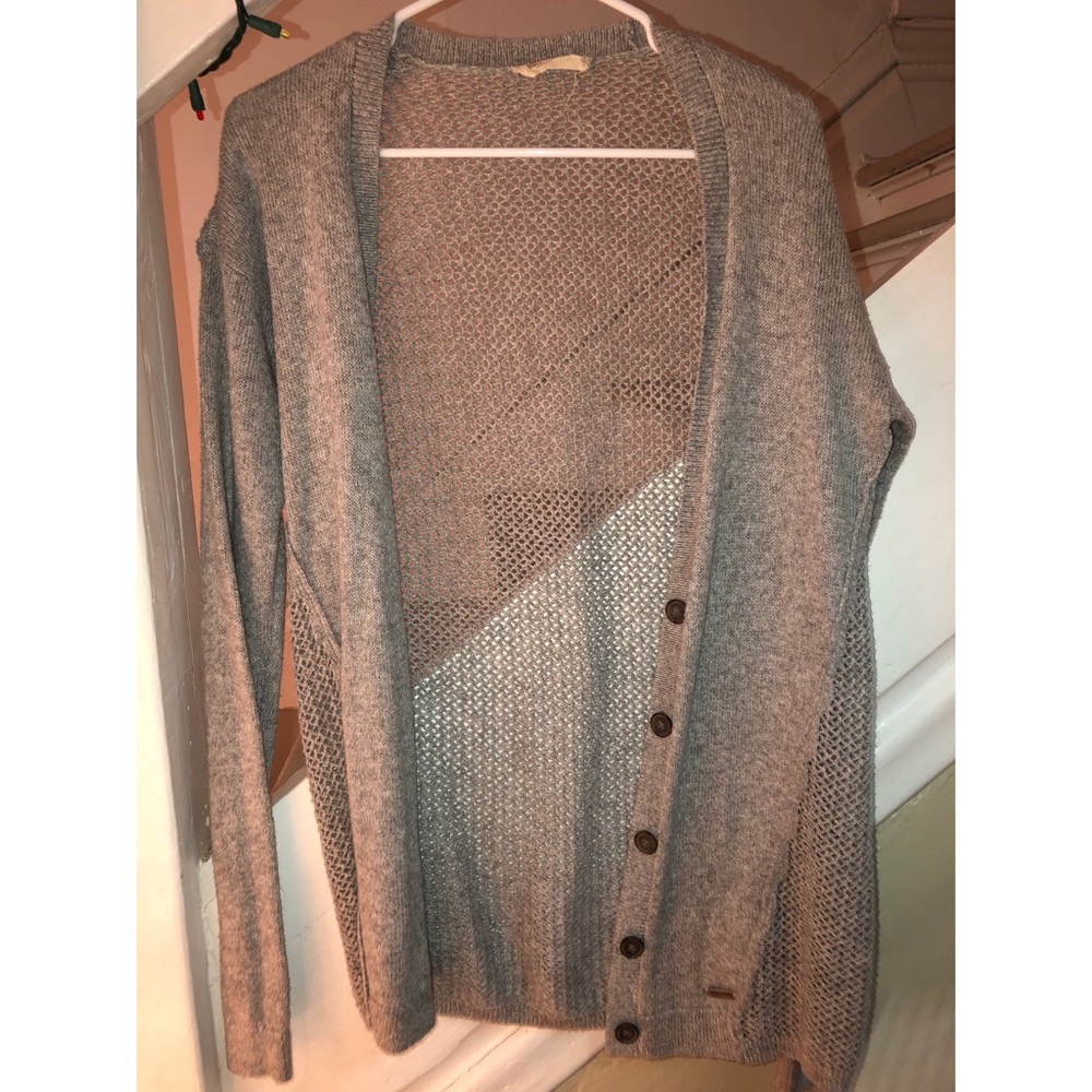 Grey knitted Holister Cardigan